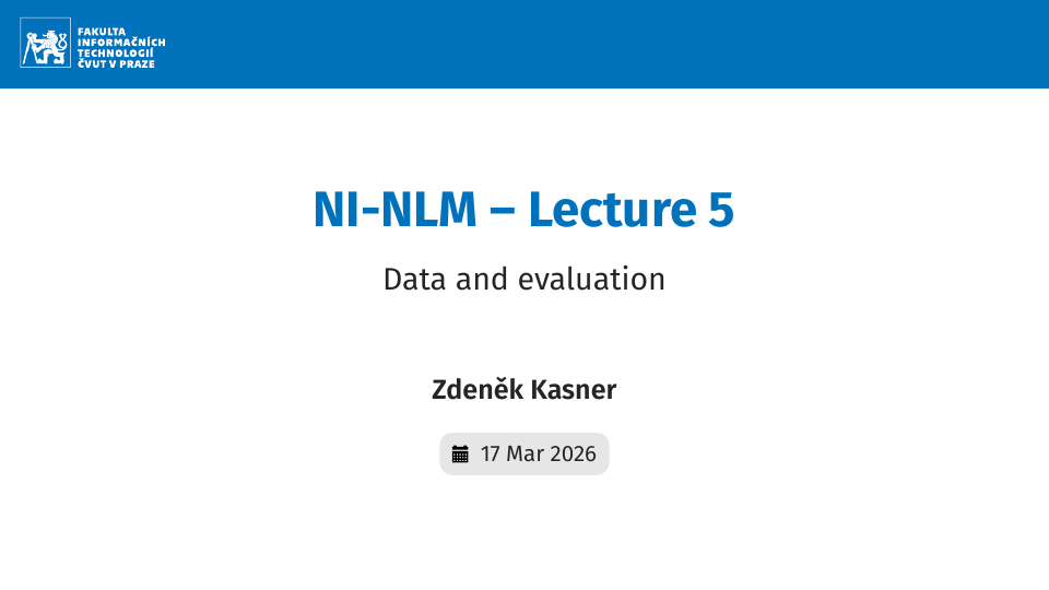 NI-NLM – Lecture 5: Data and evaluation